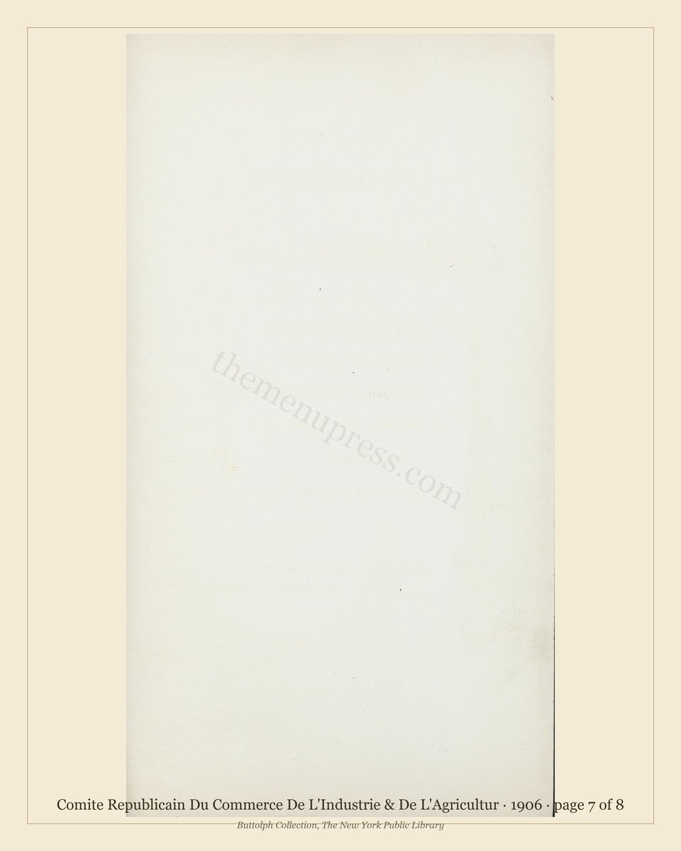 Vintage menu — page 7 of 8