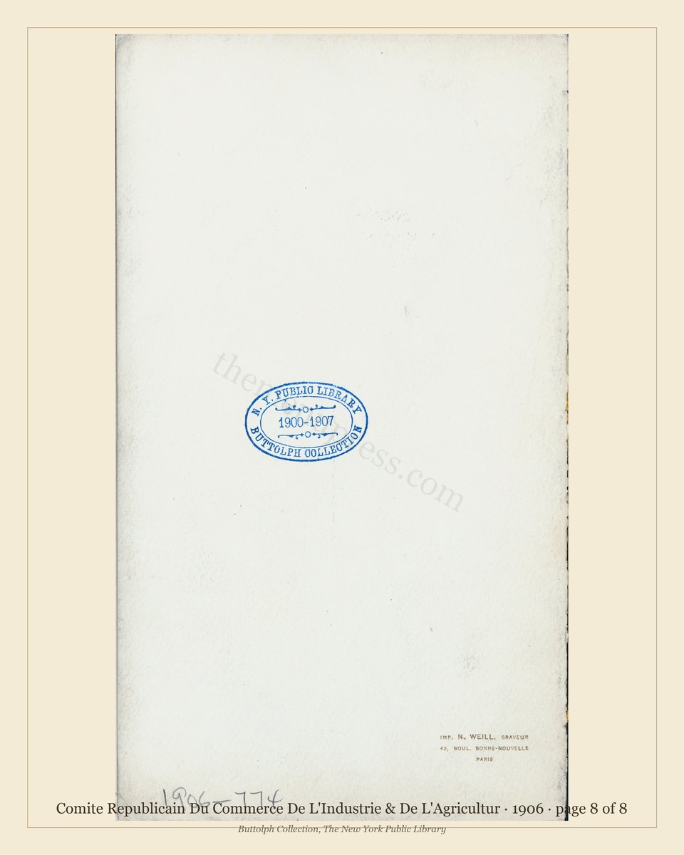 Vintage menu — page 8 of 8
