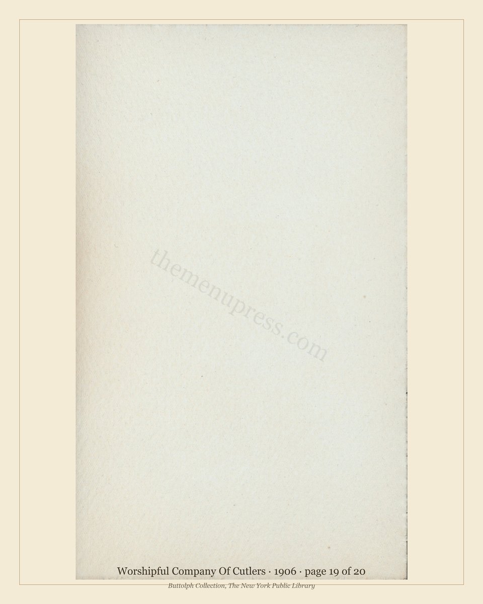 Vintage menu — page 19 of 20