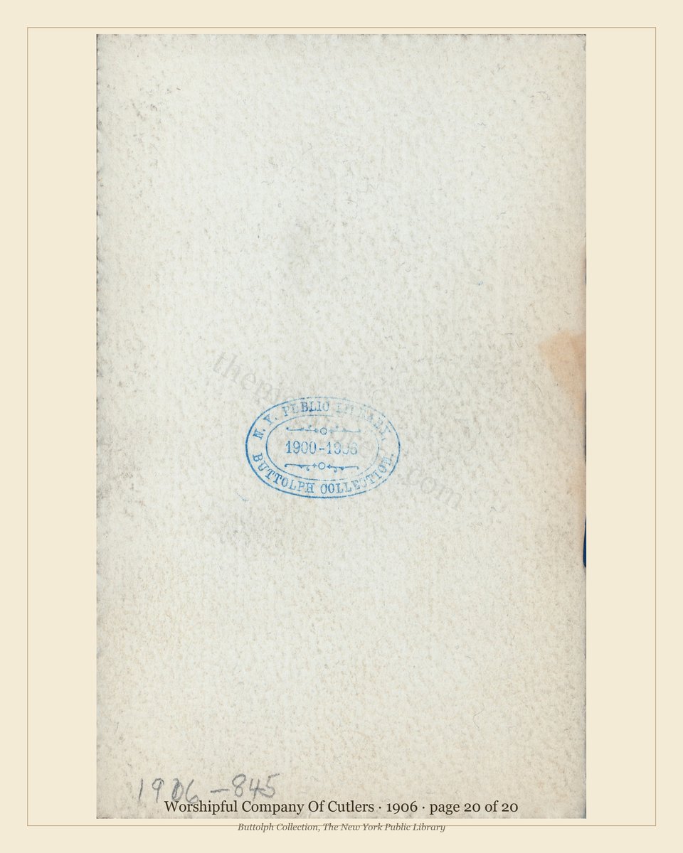 Vintage menu — page 20 of 20