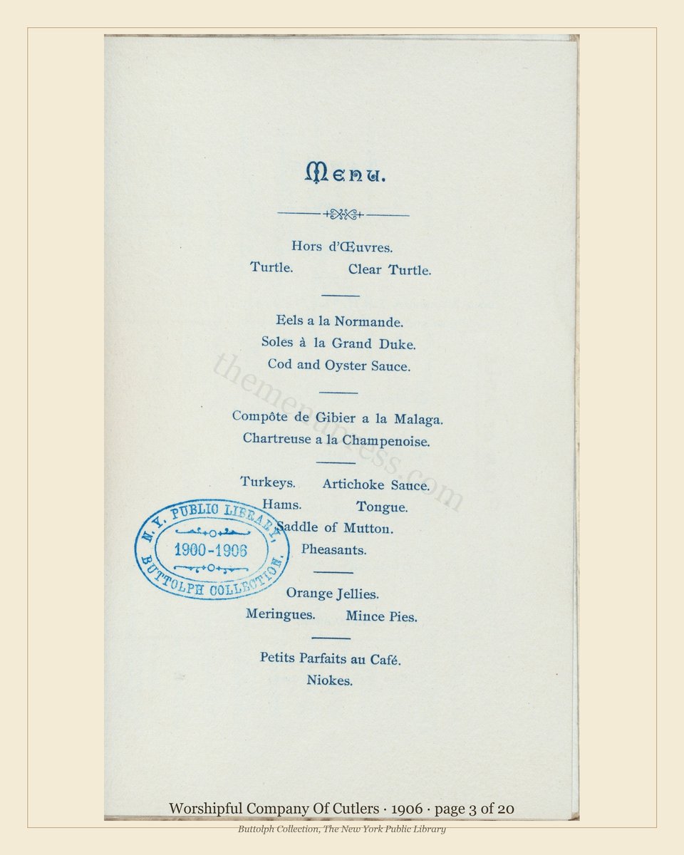 Vintage menu — page 3 of 20