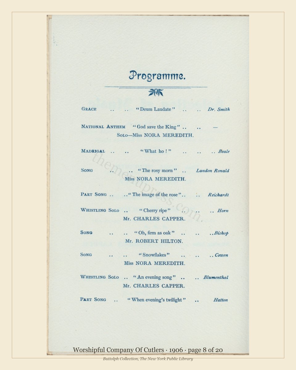 Vintage menu — page 8 of 20