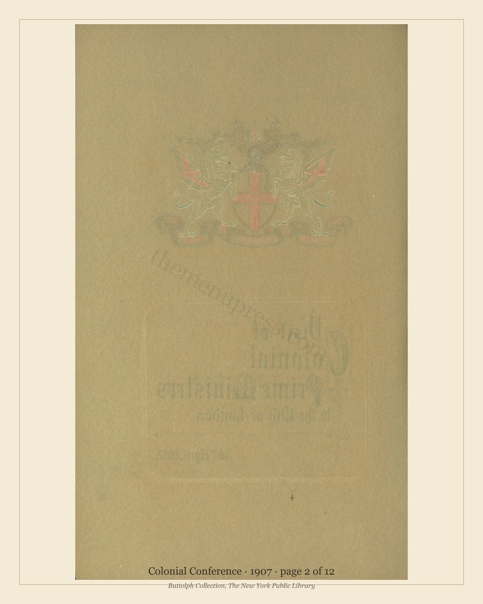 Vintage menu — page 2 of 2