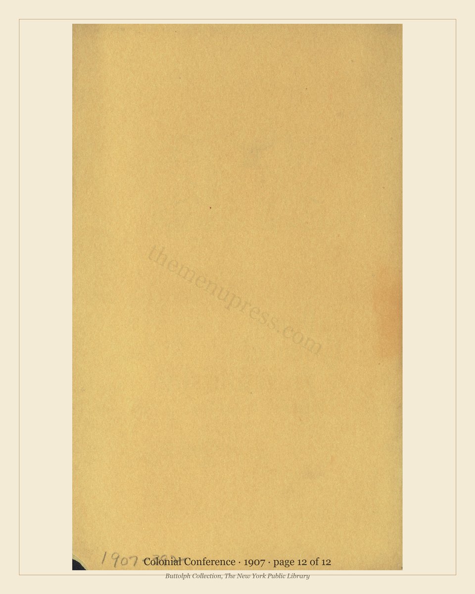 Vintage menu — page 12 of 12