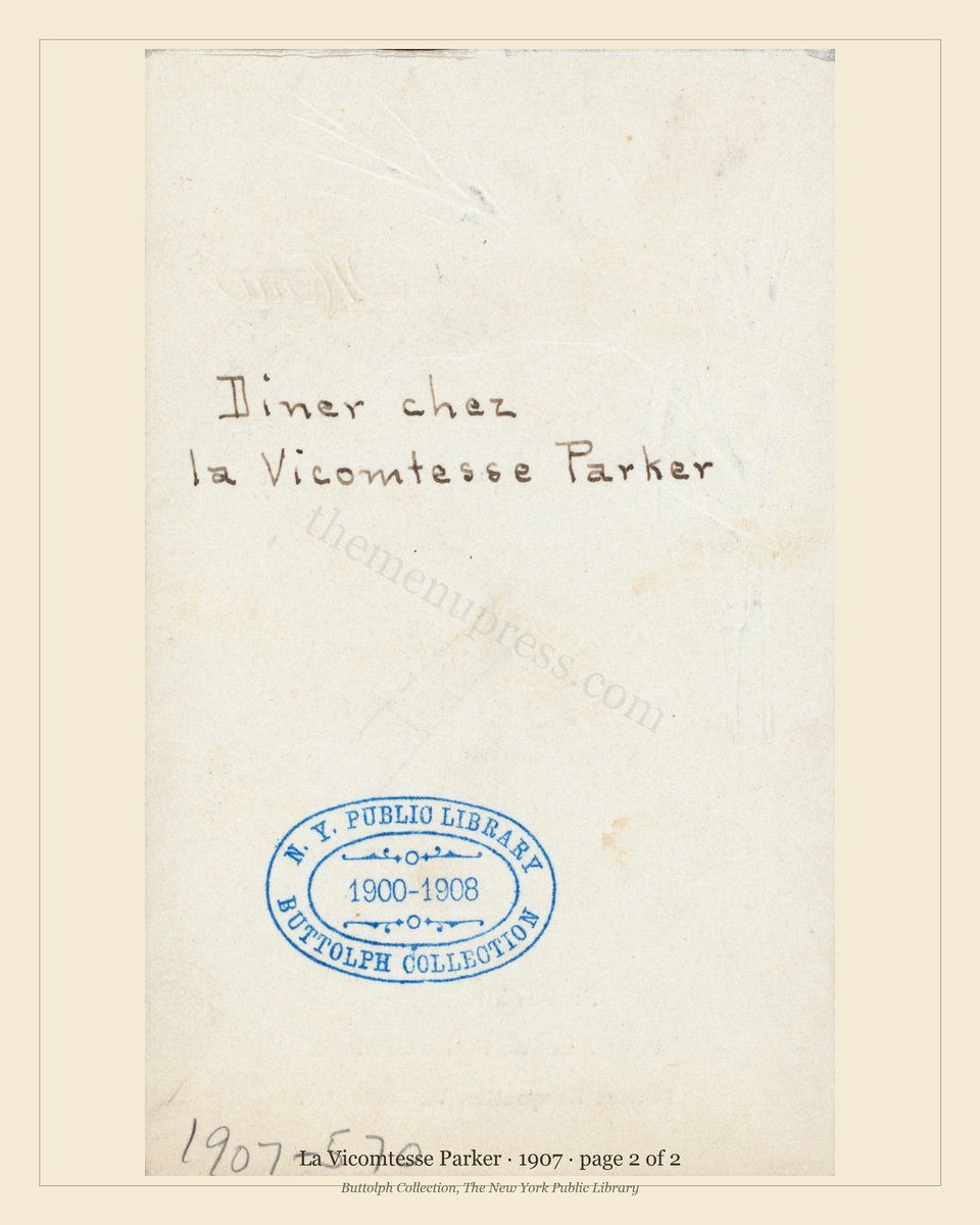 Vintage menu — page 2 of 2