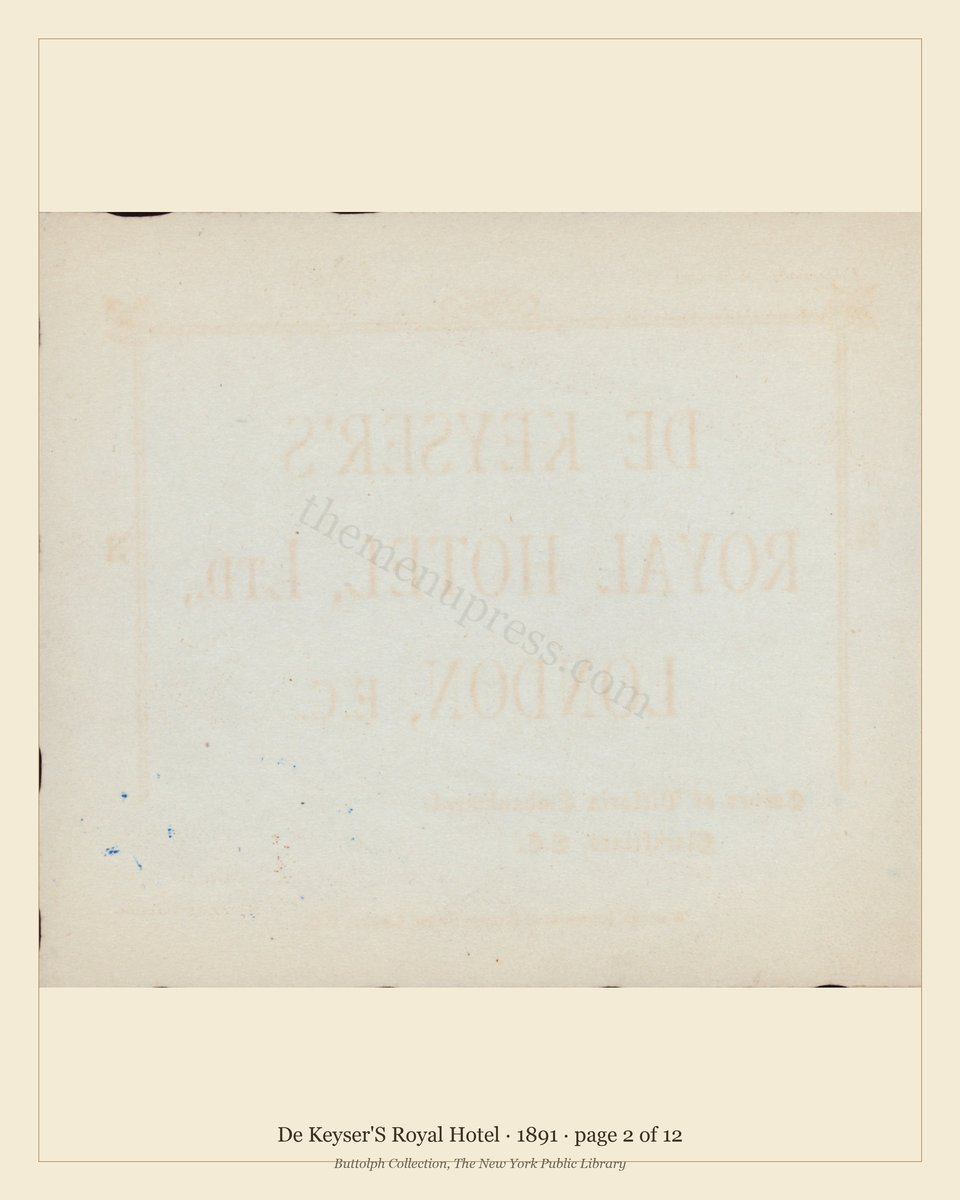 Vintage menu — page 2 of 10