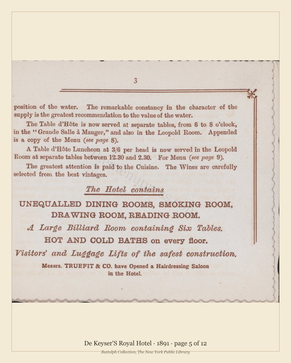 Vintage menu — page 5 of 10