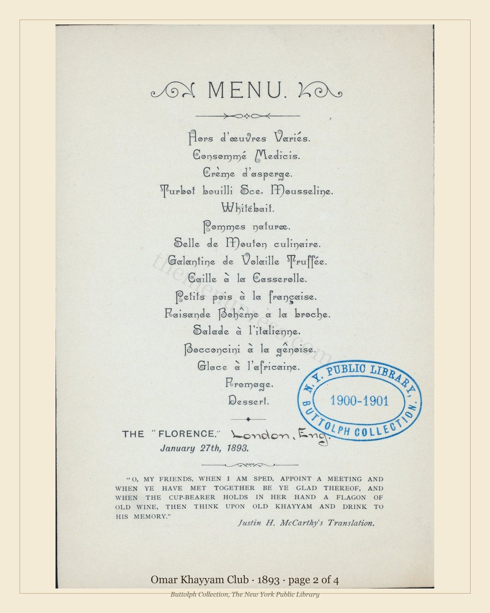 Vintage menu — page 2 of 4