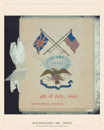 Vintage menu preview — 1896 Vintage Dinner Menu — Savoy Hotel, Belle Époque London (Complete 8-Page Arc