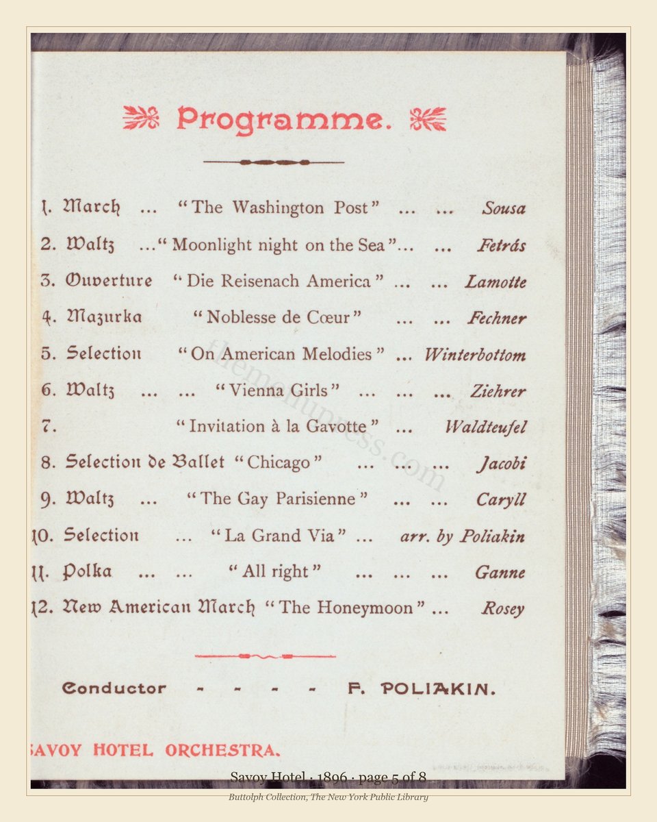 Vintage menu — page 5 of 8
