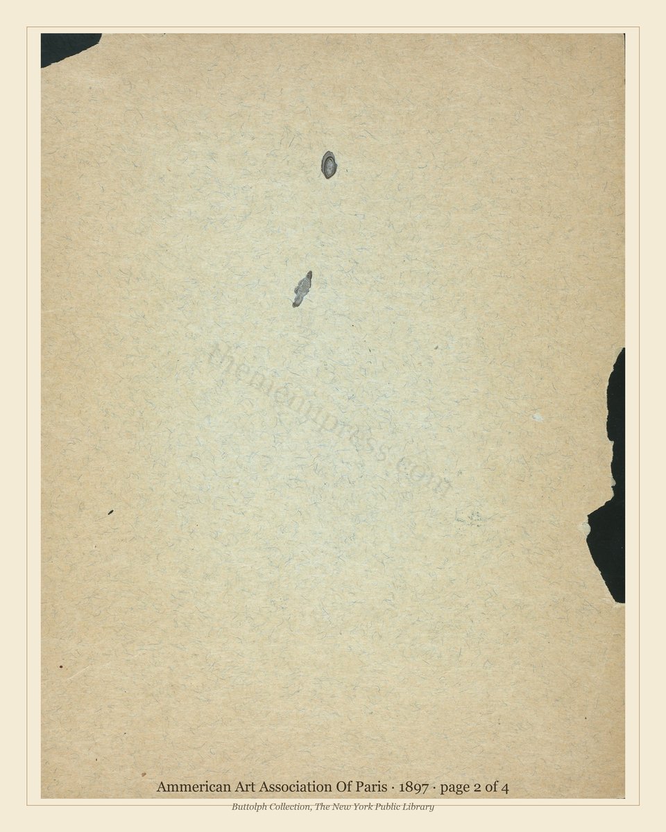 Vintage menu — page 2 of 4