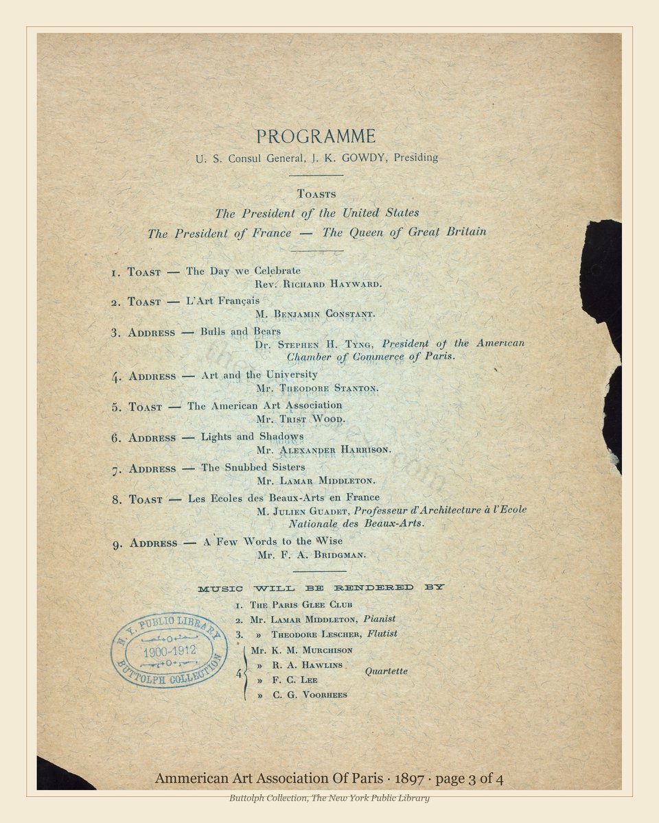 Vintage menu — page 3 of 4