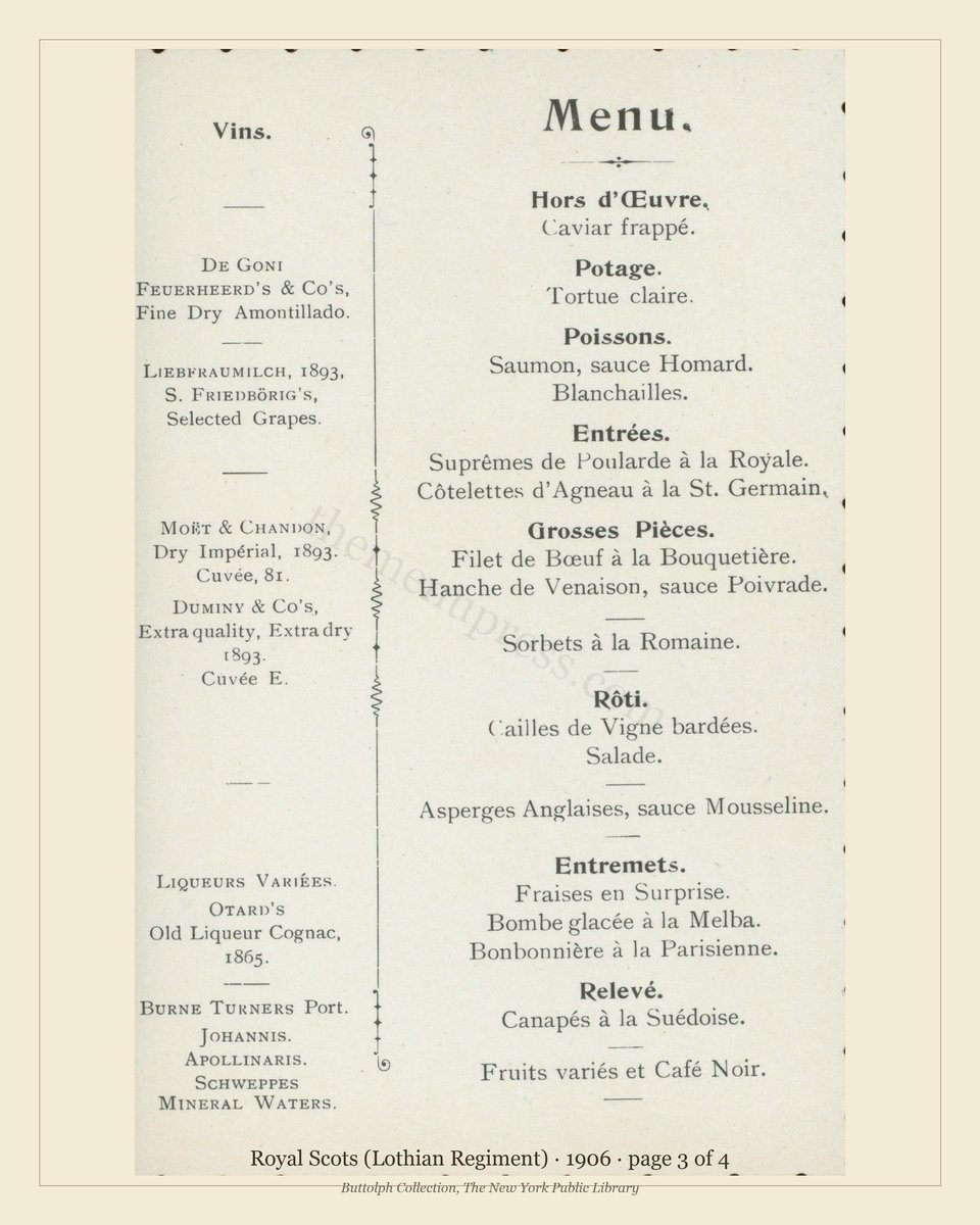 Vintage menu — page 3 of 4