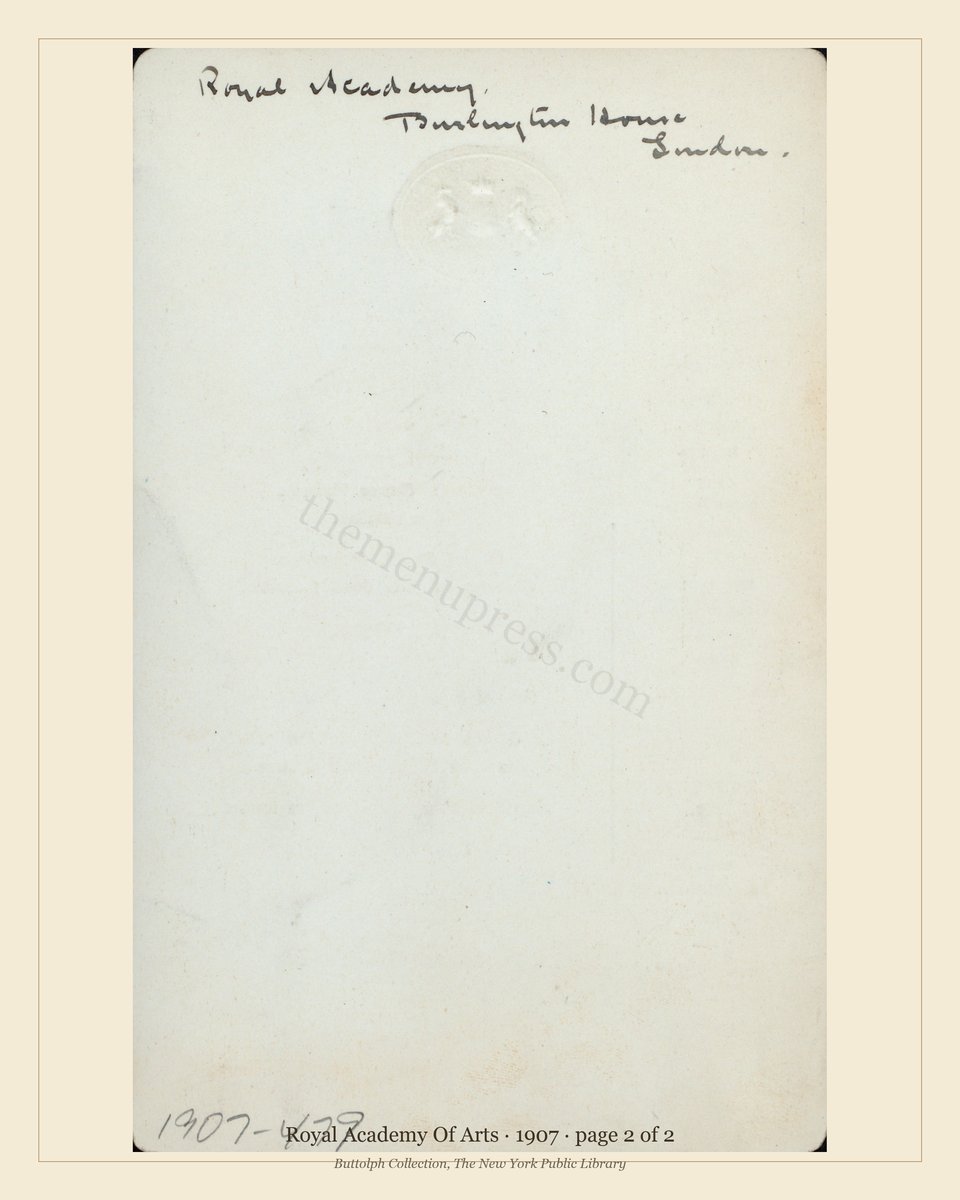 Vintage menu — page 2 of 2