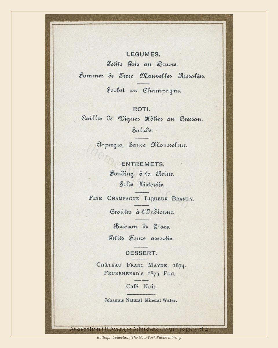 Vintage menu — page 3 of 4