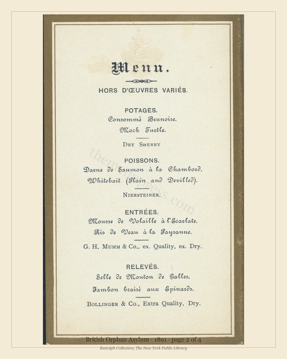 Vintage menu — page 2 of 4