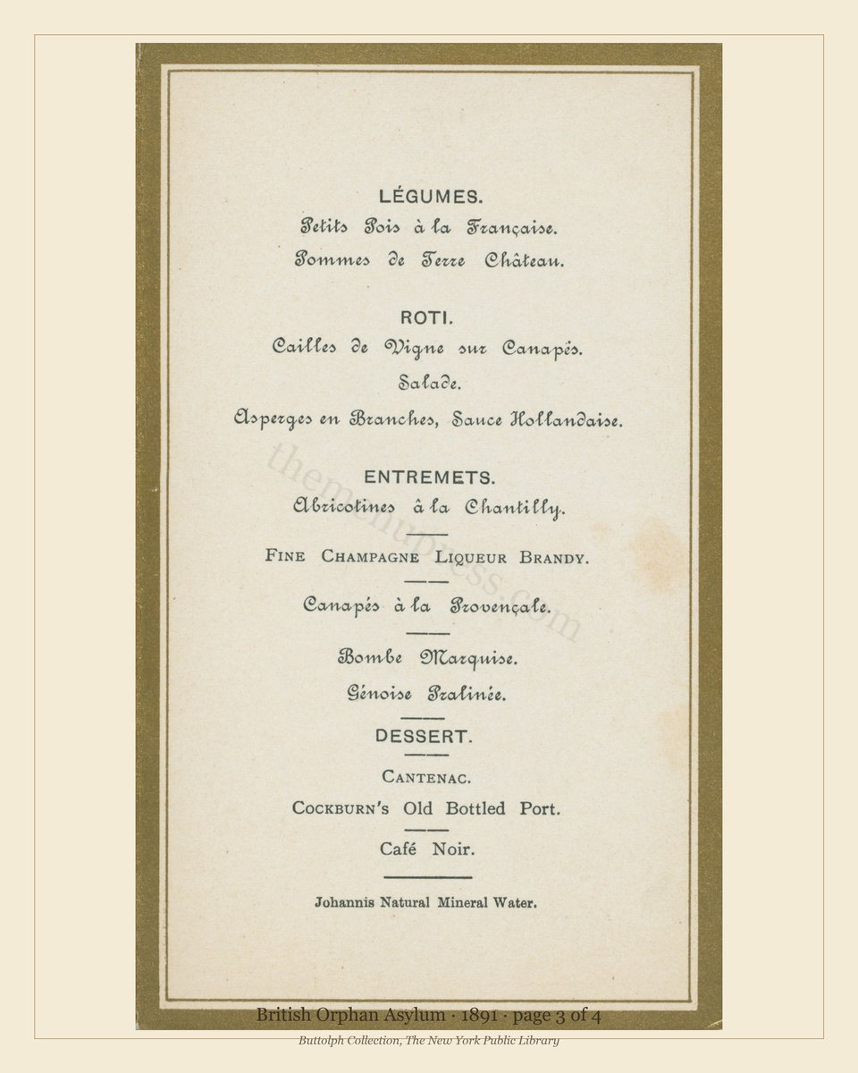 Vintage menu — page 3 of 4