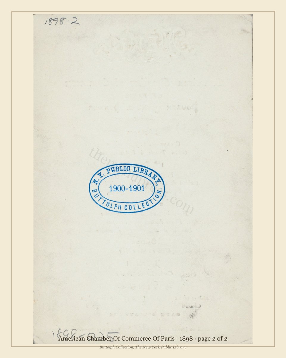 Vintage menu — page 2 of 2