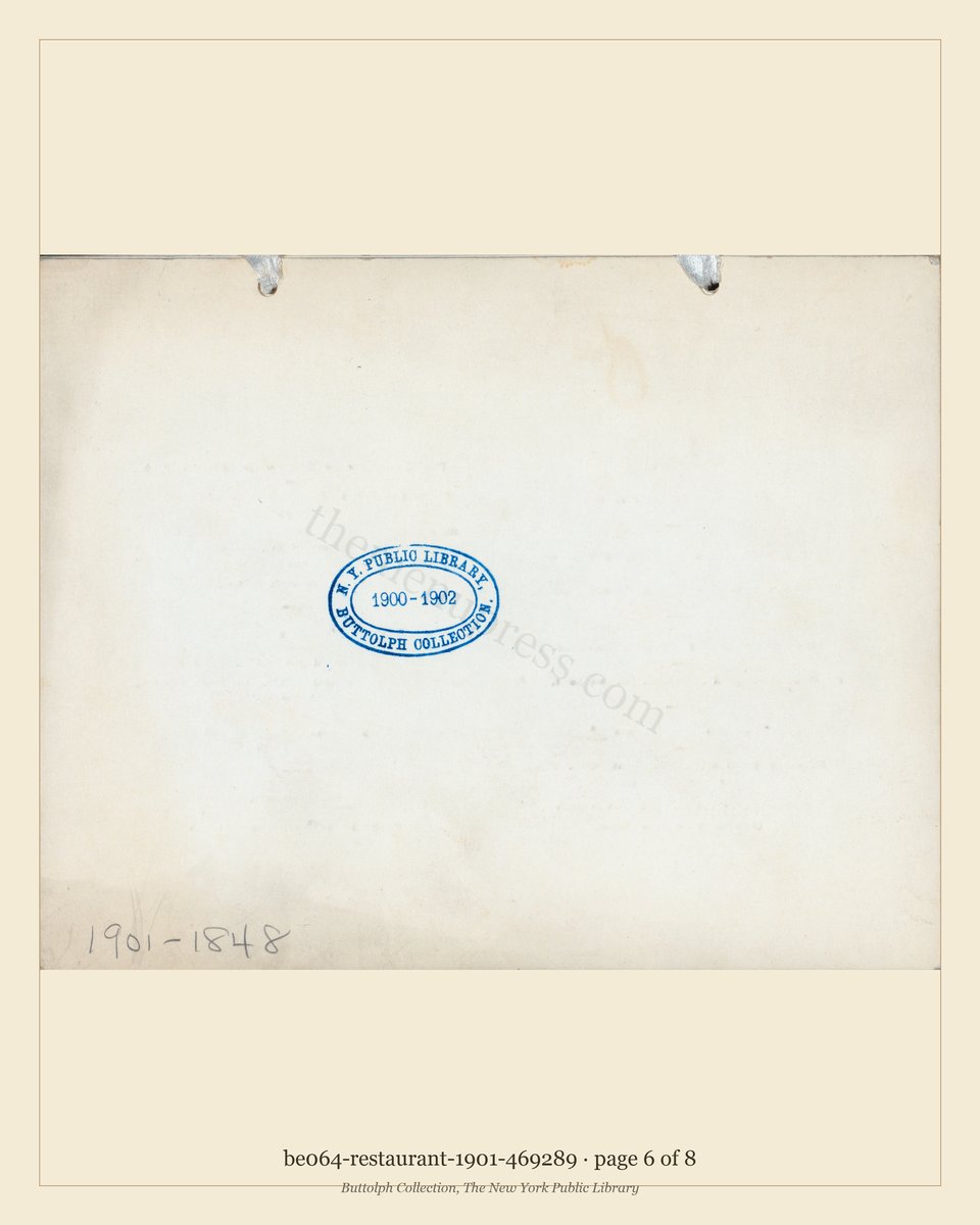 Vintage menu — page 6 of 8