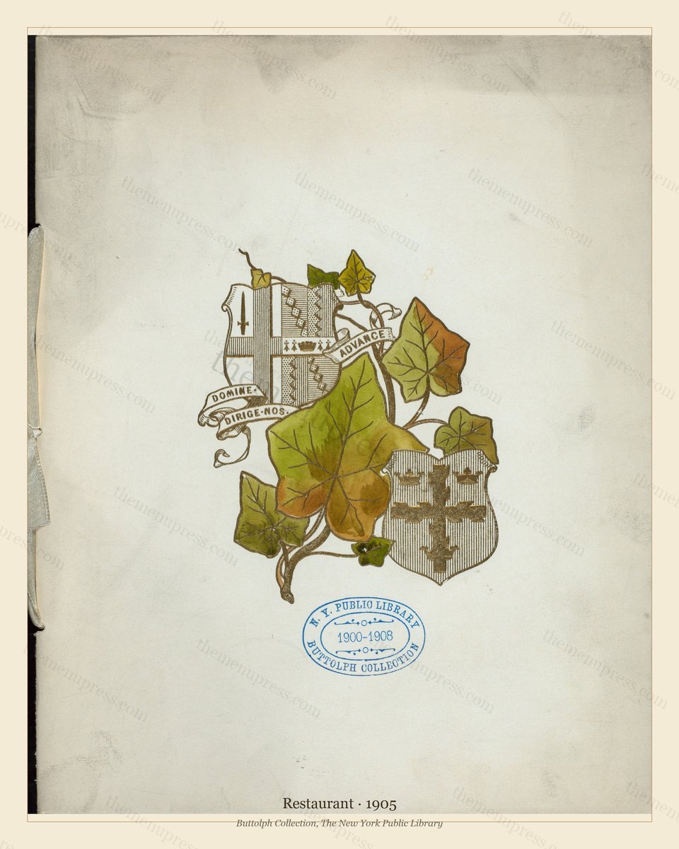 Vintage menu preview — 1905 Vintage Dinner Menu — Belle Époque Establishment, Belle Époque Europe (Comp