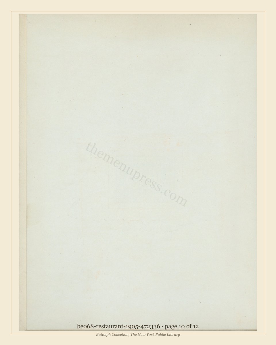 Vintage menu — page 10 of 12