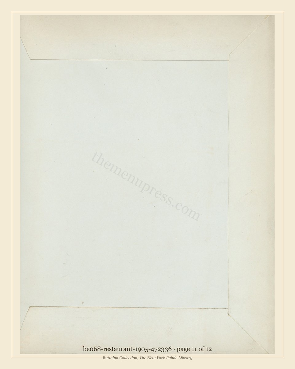 Vintage menu — page 11 of 12