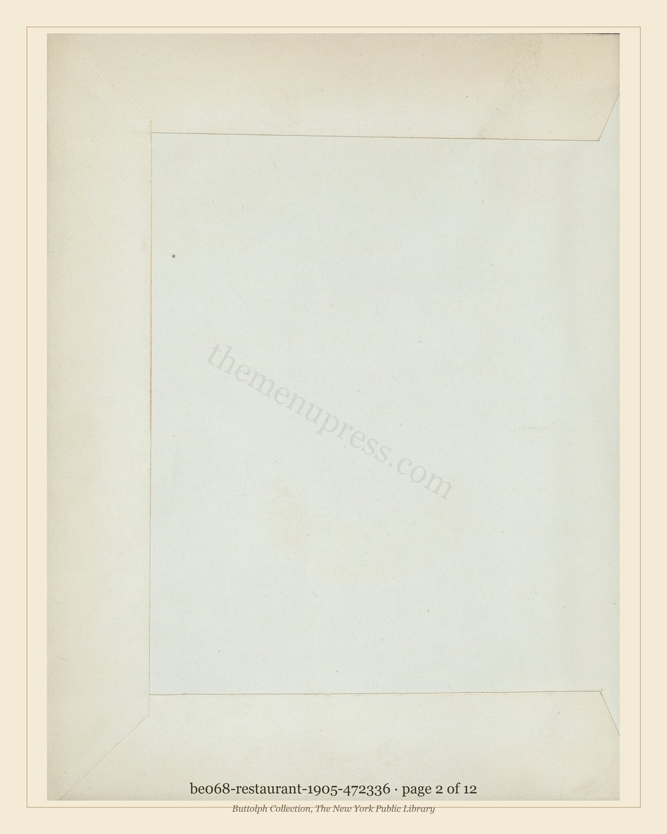 Vintage menu — page 2 of 12