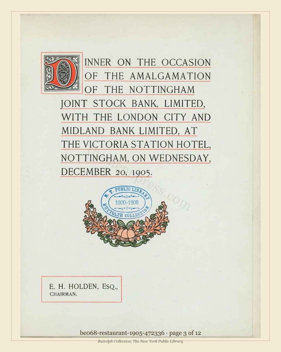 Vintage menu — page 3 of 12
