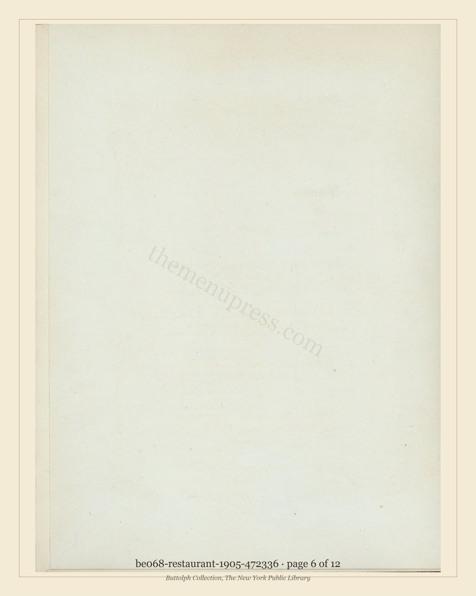 Vintage menu — page 6 of 12
