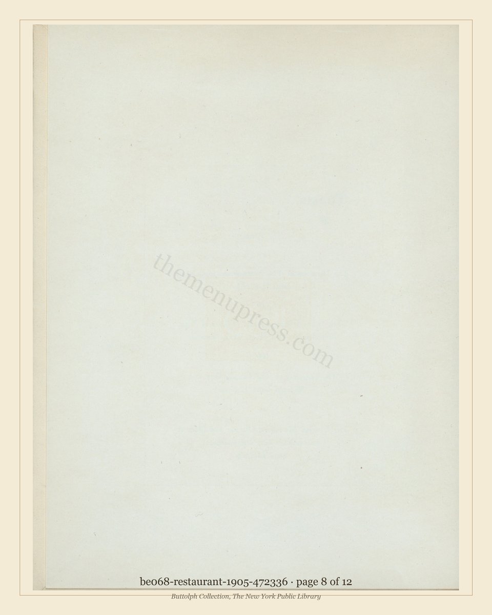 Vintage menu — page 8 of 12