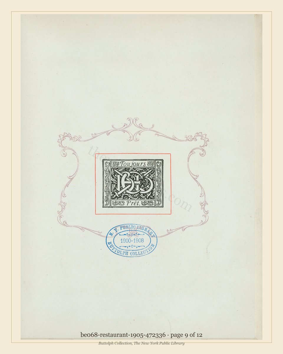 Vintage menu — page 9 of 12