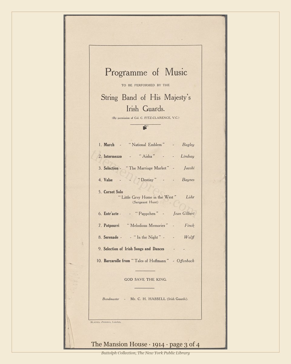 Vintage menu — page 3 of 4