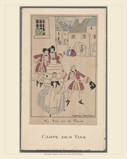 Compagnie Générale Transatlantique · Carte des Vins · 1928