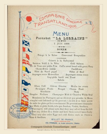 Compagnie Générale Transatlantique · Paquebot La Lorraine · 1906