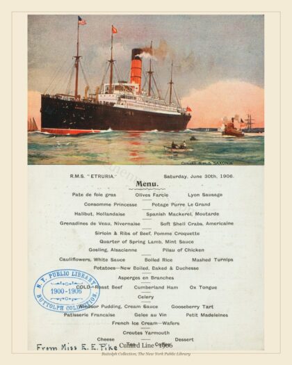 Cunard Line · R.M.S. Saxonia · 1906
