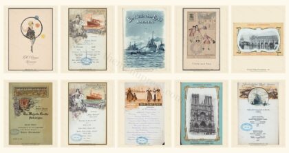 Custom Curation 10 — sample mood board of ten archival menus