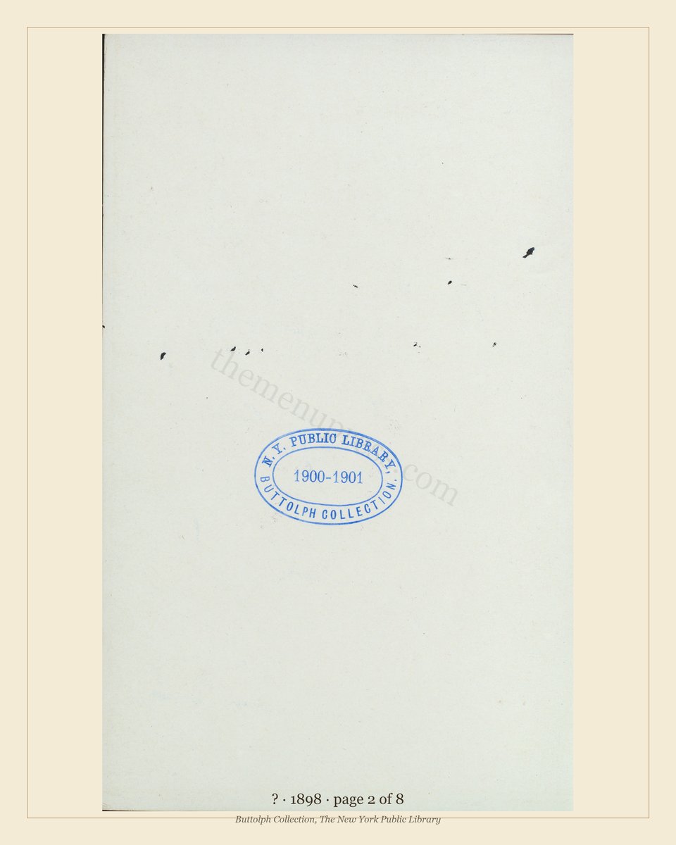Vintage menu — page 2 of 8