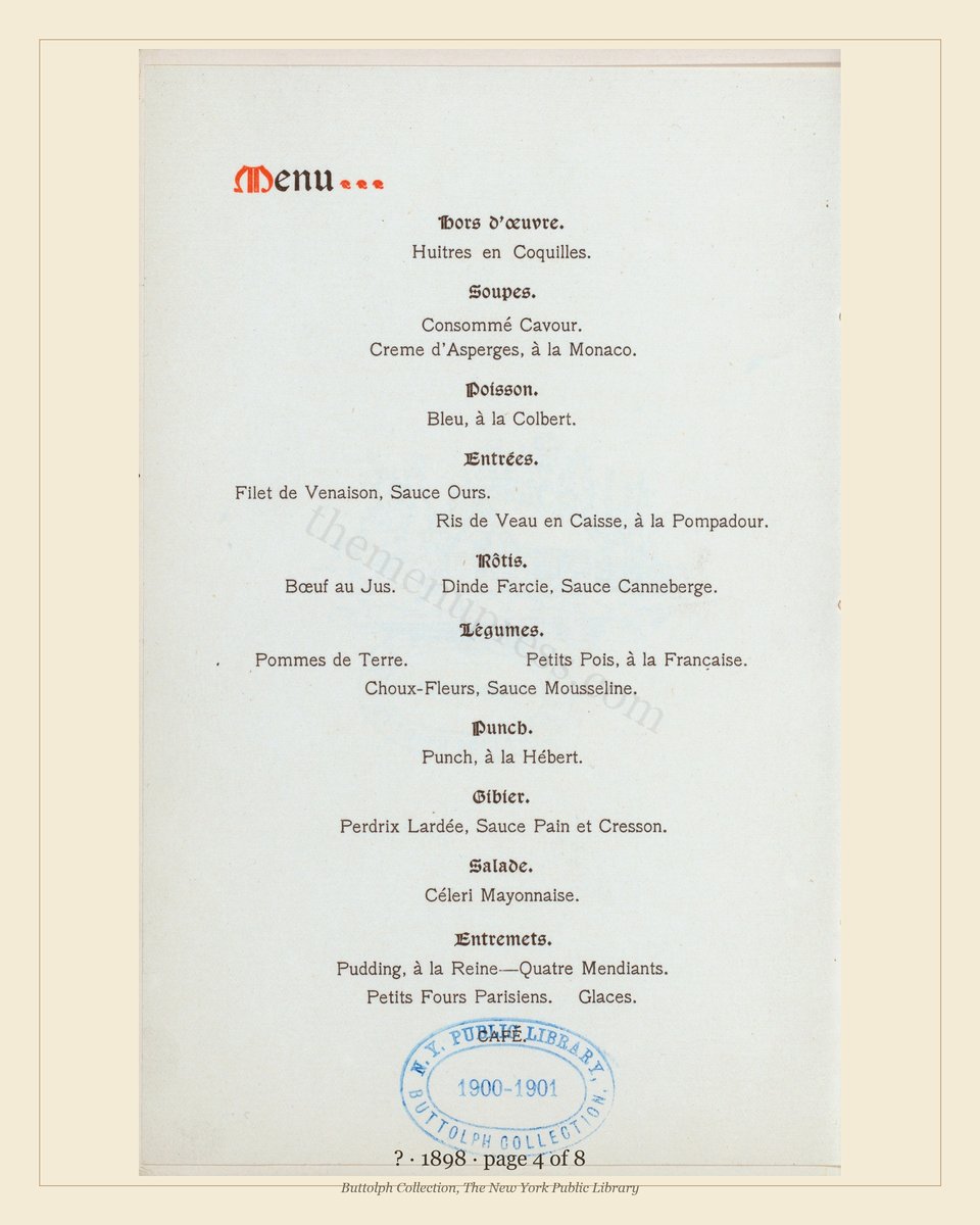Vintage menu — page 4 of 8