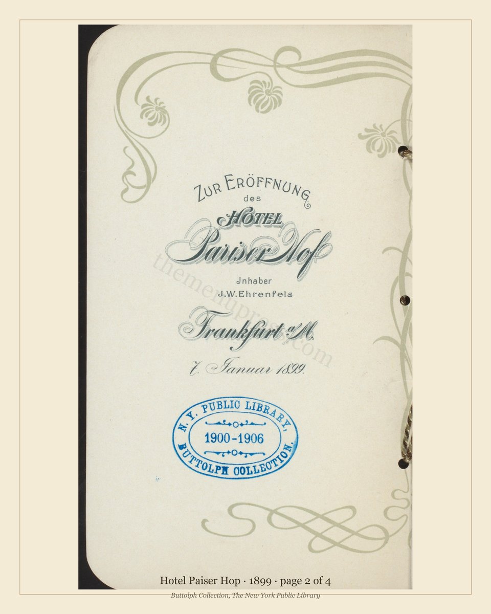 Vintage menu — page 2 of 4