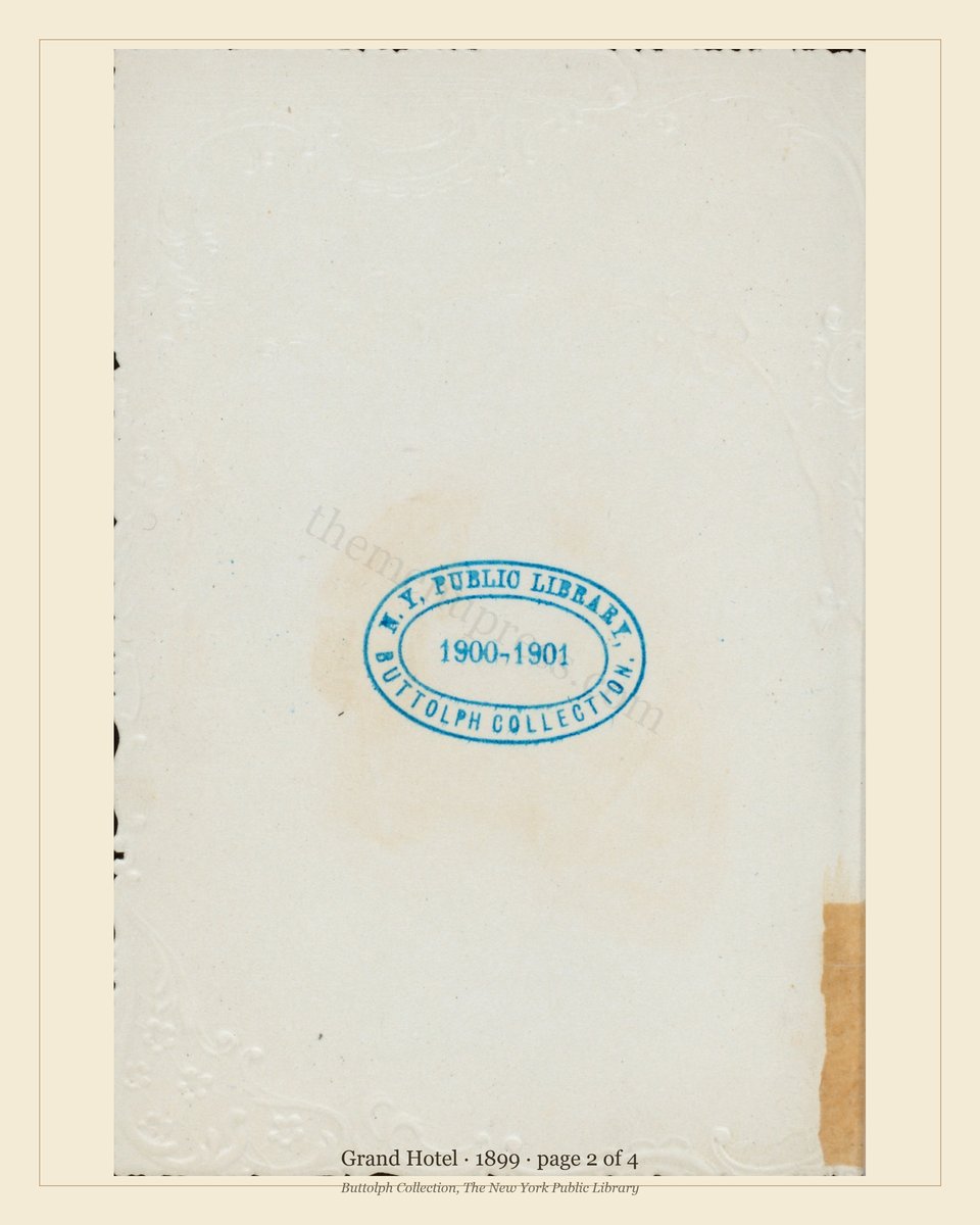 Vintage menu — page 2 of 4