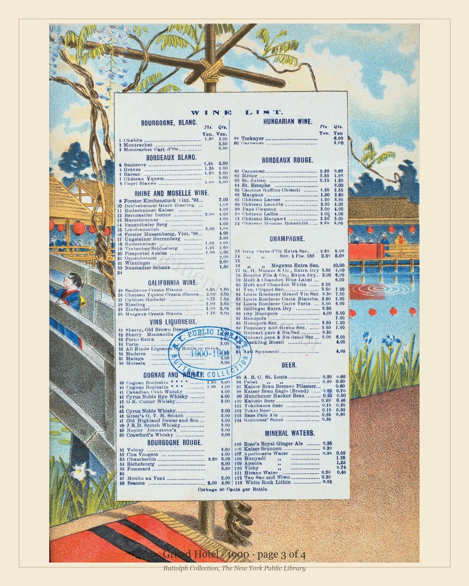 Vintage menu — page 3 of 4