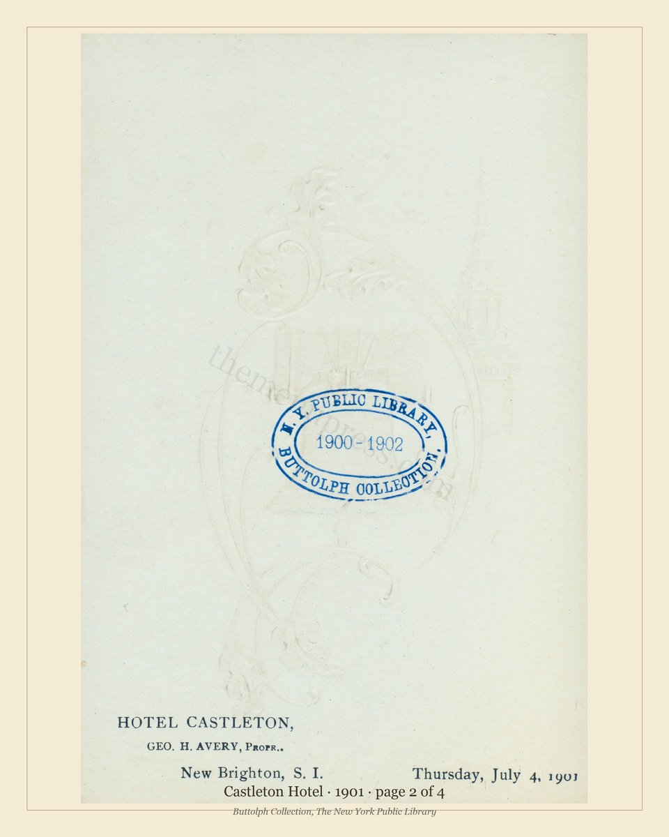 Vintage menu — page 2 of 4