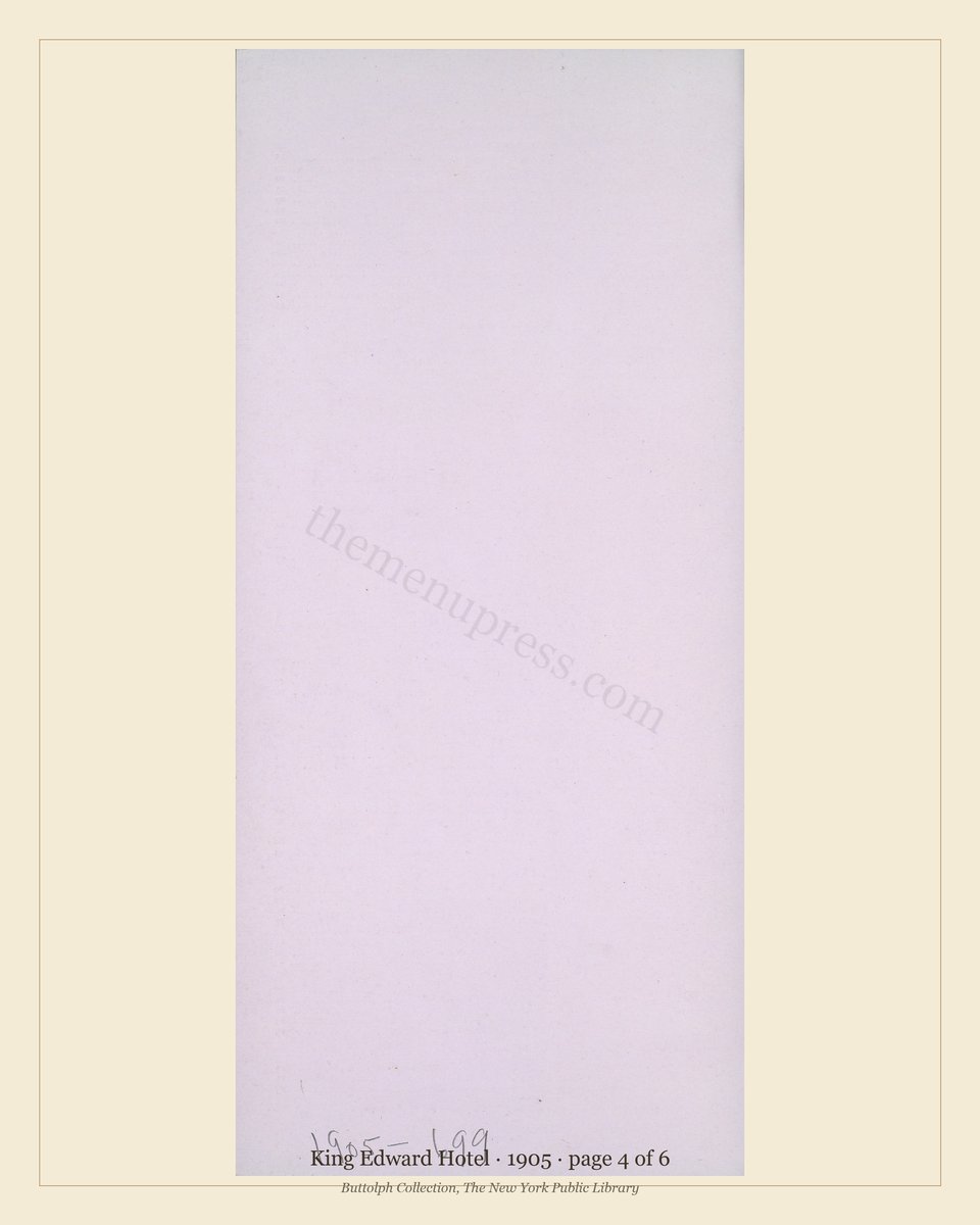 Vintage menu — page 4 of 6
