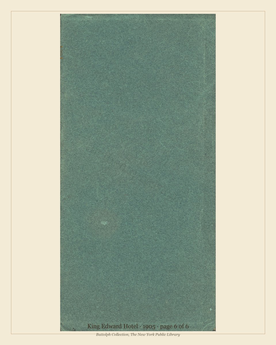 Vintage menu — page 6 of 6
