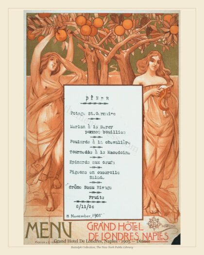 Grand Hotel De Londres, Naples · 1905 — Dinner