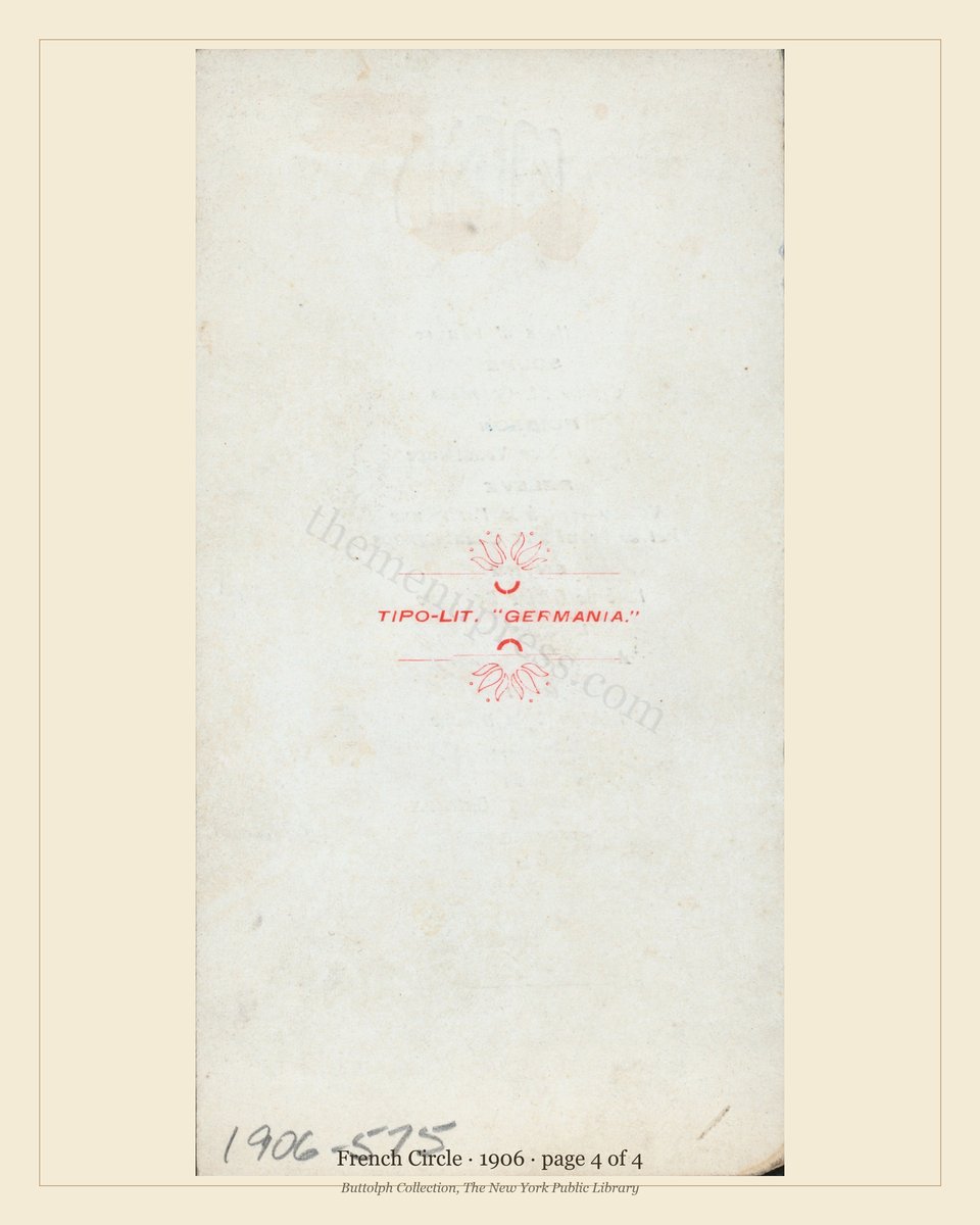 Vintage menu — page 4 of 4