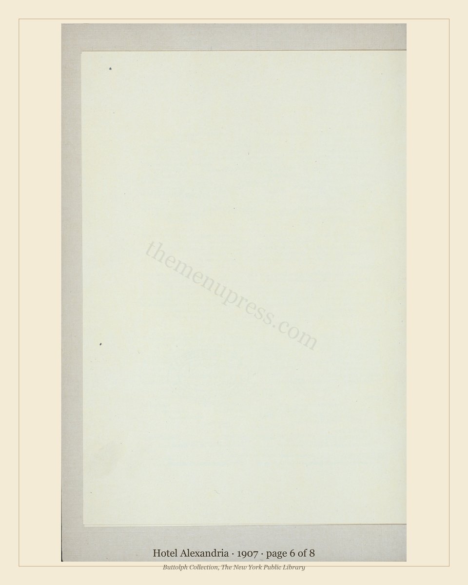 Vintage menu — page 6 of 8