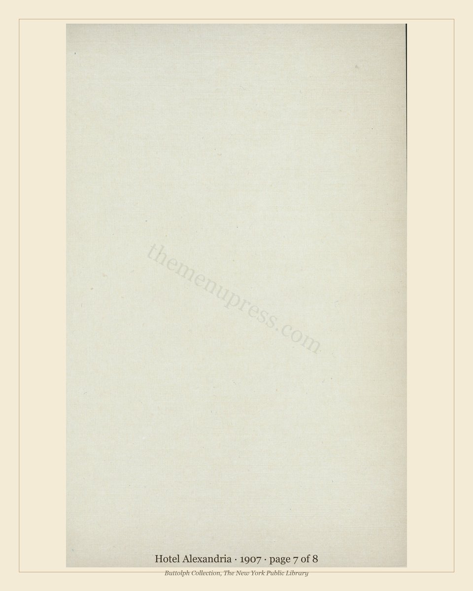 Vintage menu — page 7 of 8