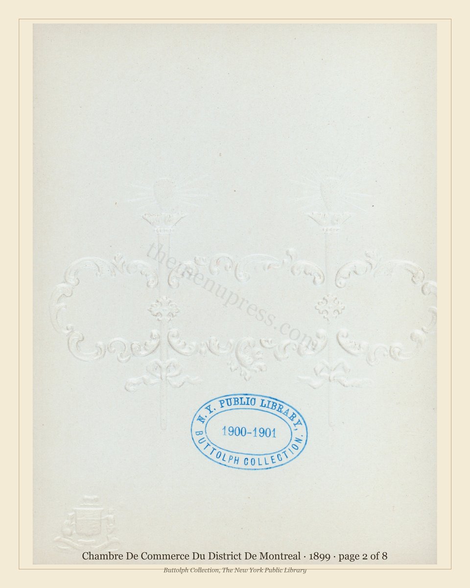 Vintage menu — page 2 of 8