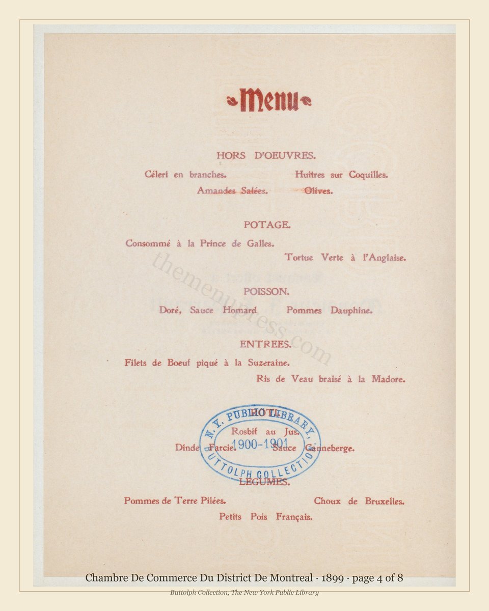 Vintage menu — page 4 of 8